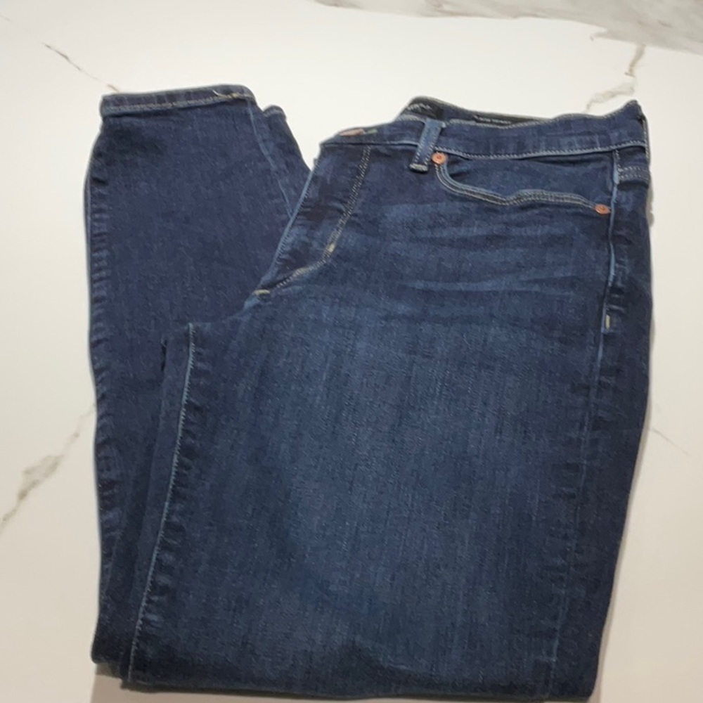 Gently worn jeans.